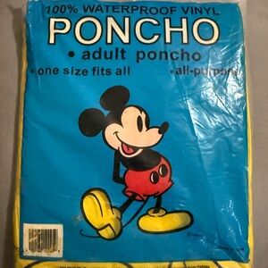 Disney Mickey Mouse Blue and Yellow Vinyl Poncho